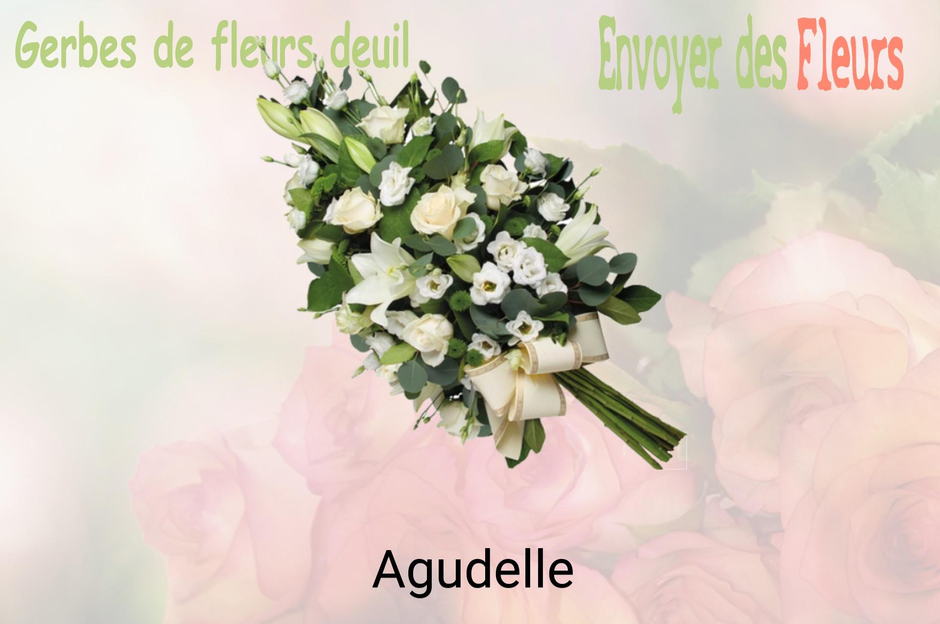 Gerbe de fleurs de deuil livrée à Agudelle